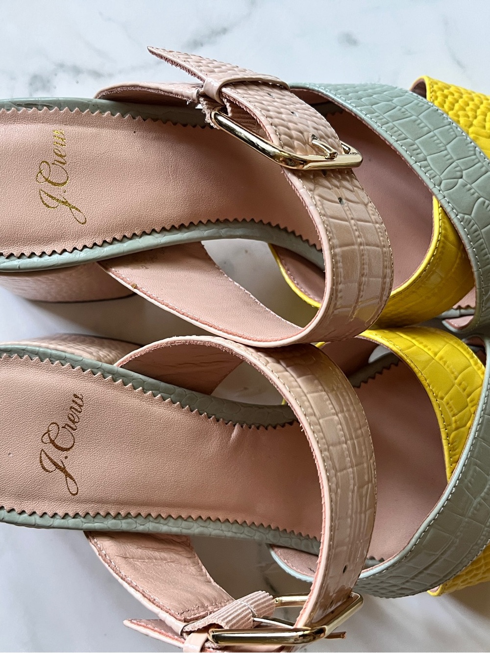 J. Crew Croc-Embossed Slide Mules - Picture 4 of 7